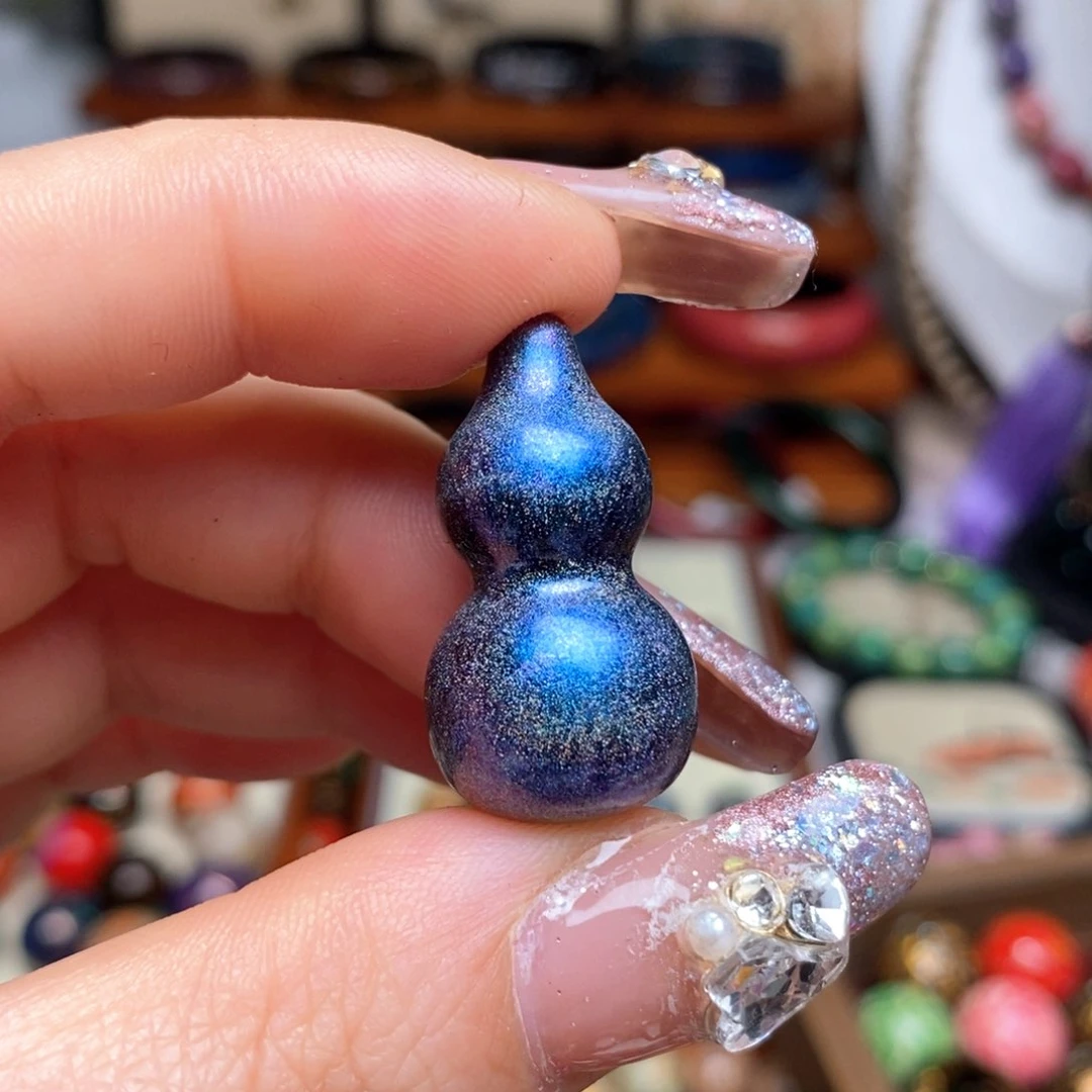 飘漆葫芦犀皮纹精品单珠