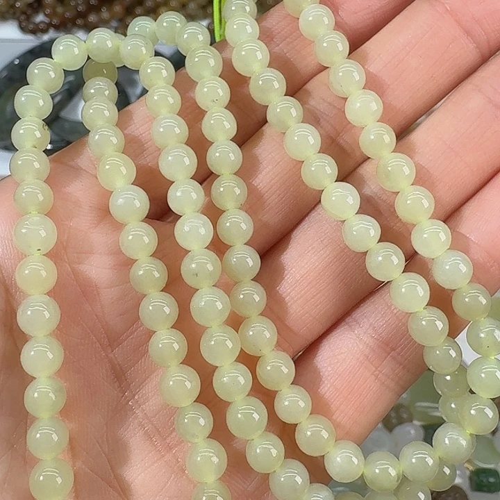 和田玉未镶嵌颈饰6mm