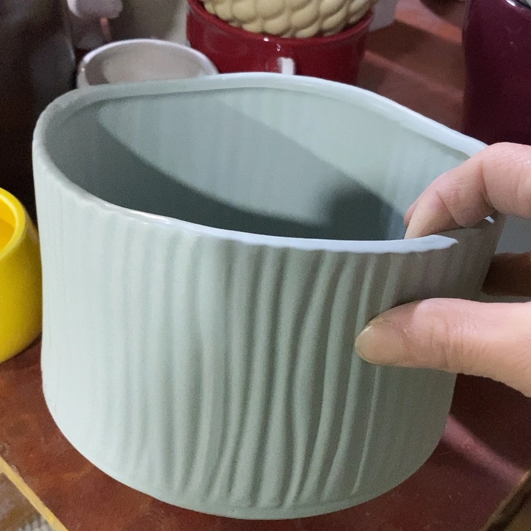 陶杯子陶盆有孔 瑕疵介意勿拍