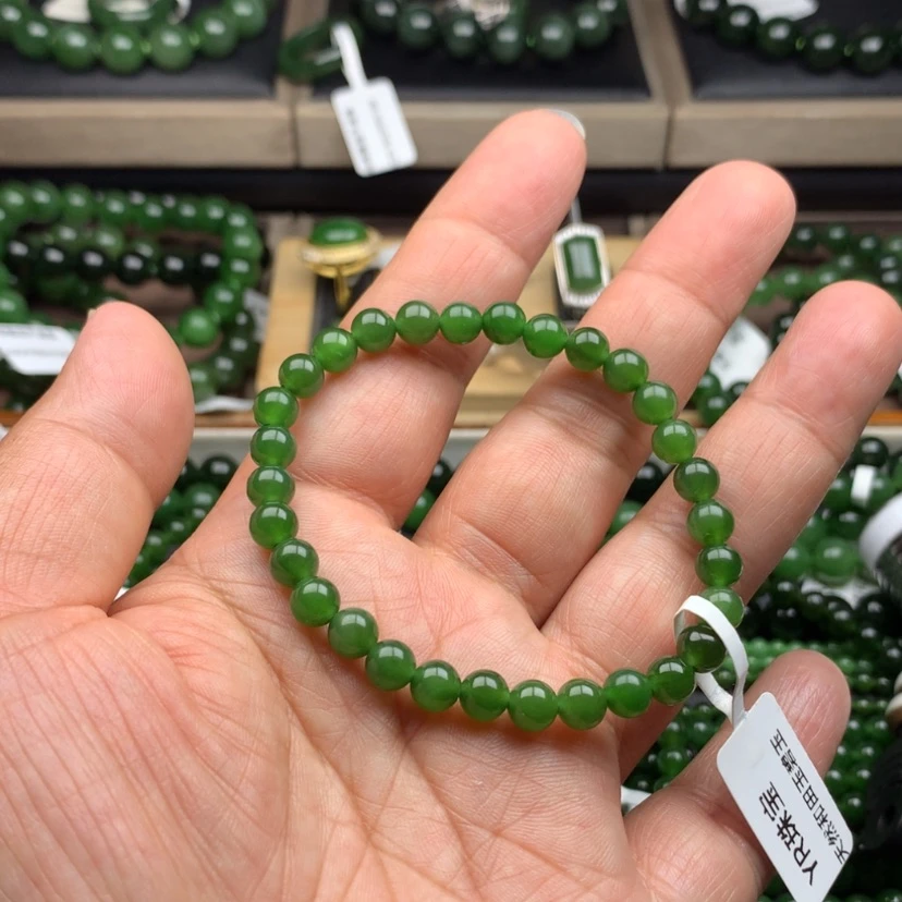 【闪购商品】未镶嵌手串和田玉（碧玉）2⃣️**6m m