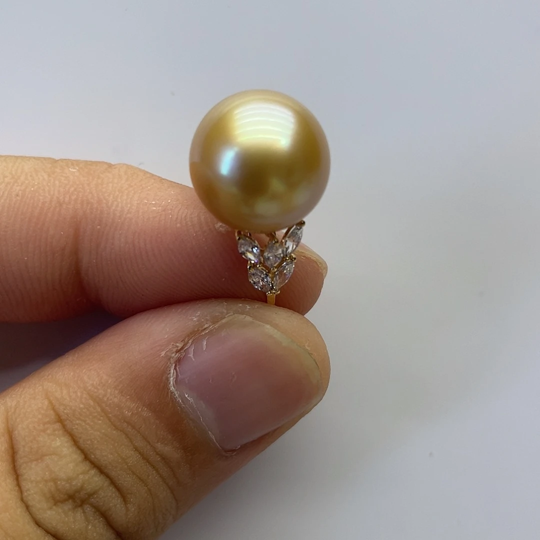 海水珍珠18K金镶嵌戒指