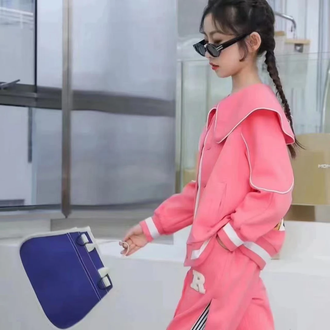 薄款休闲风春季女套头春秋套装洋气休闲风衣中大童