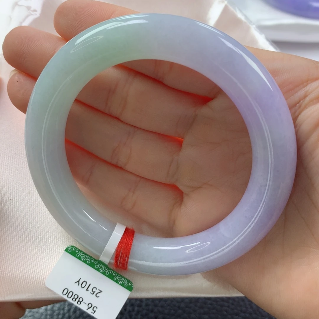 未镶嵌手镯翡翠缅甸天然翡翠A货56圆