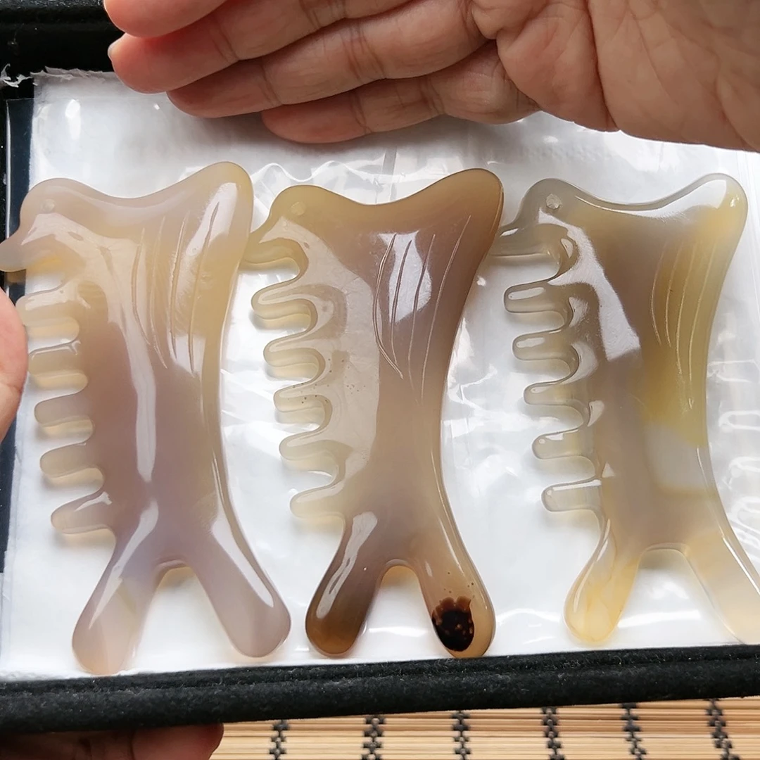 未镶嵌玛瑙/玉髓珠宝半成品随机3发一