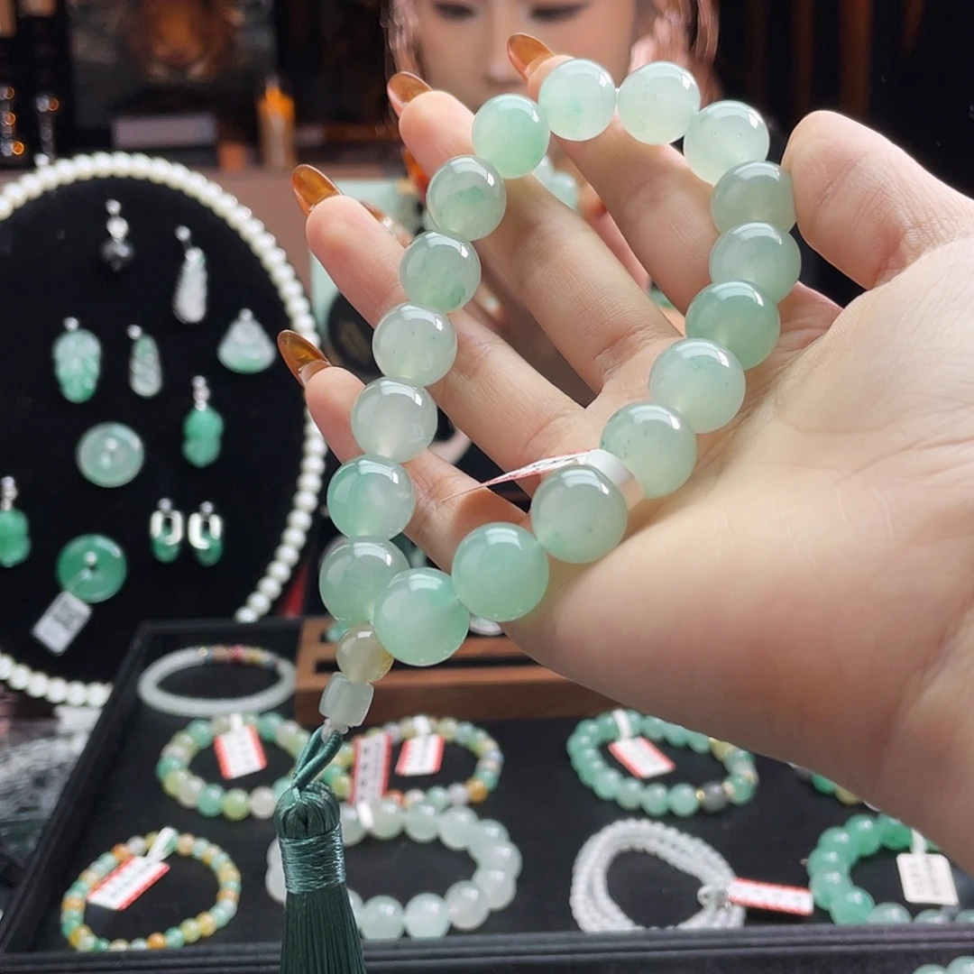 石英质玉（非洲翠）未镶嵌手串