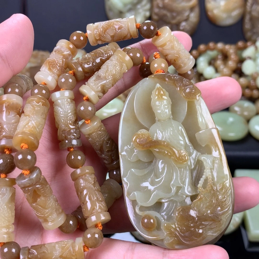 忍***者和田玉未镶嵌颈饰