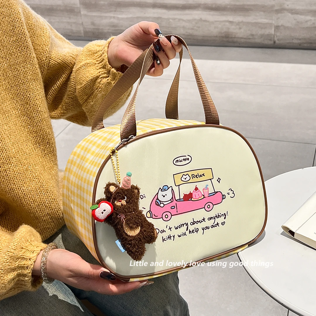 野餐保温袋便当包大号手提袋子加厚铝箔大容量饭袋上班族饭盒餐包