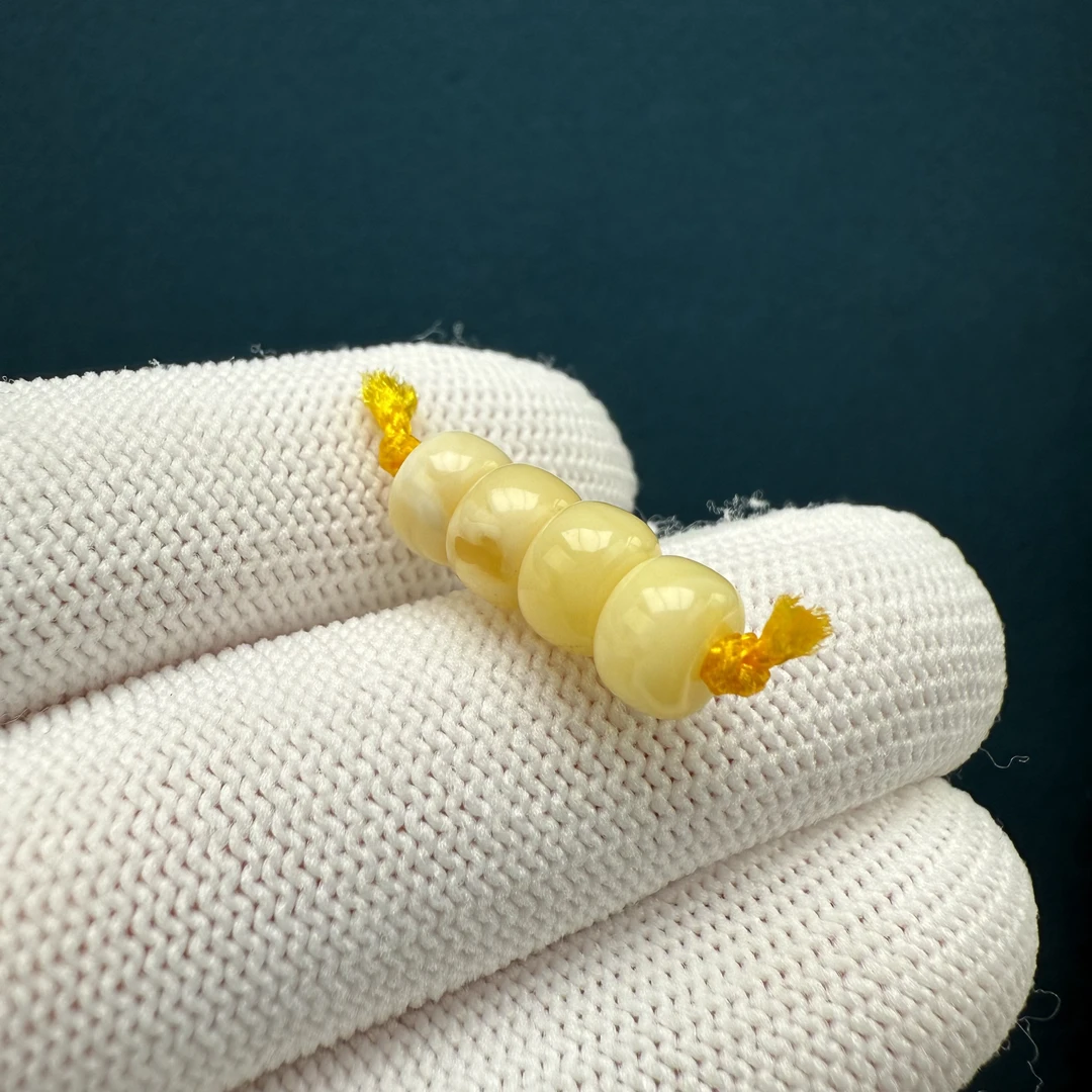D1460【微瑕】天然原矿蜜蜡 隔珠6.8mm支持复检假一罚十