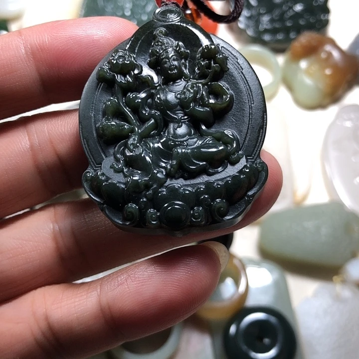 和田玉（青玉）未镶嵌颈饰