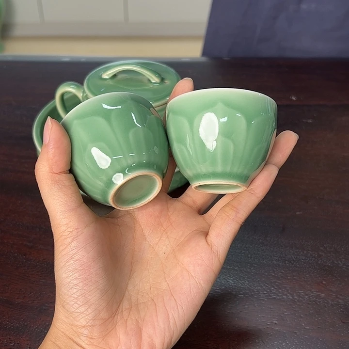 龙泉云间青瓷小米茶器