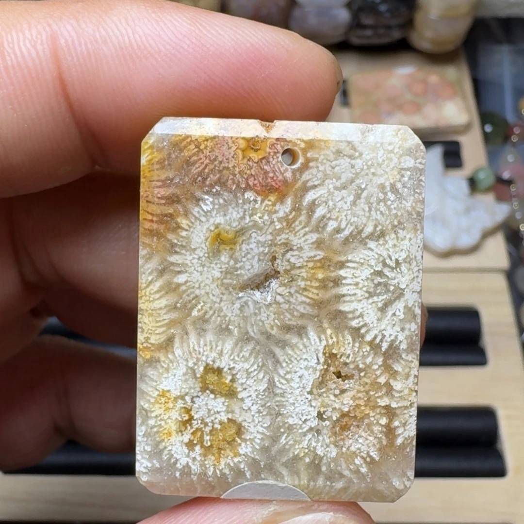 未镶嵌纯天然色有机玉石保真色硅化玉