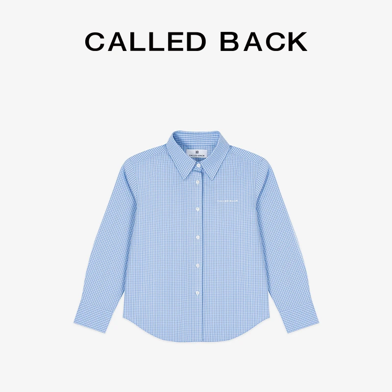 CALLED BACK春季新款休闲时尚经典宽松蓝色长袖衬衫121706