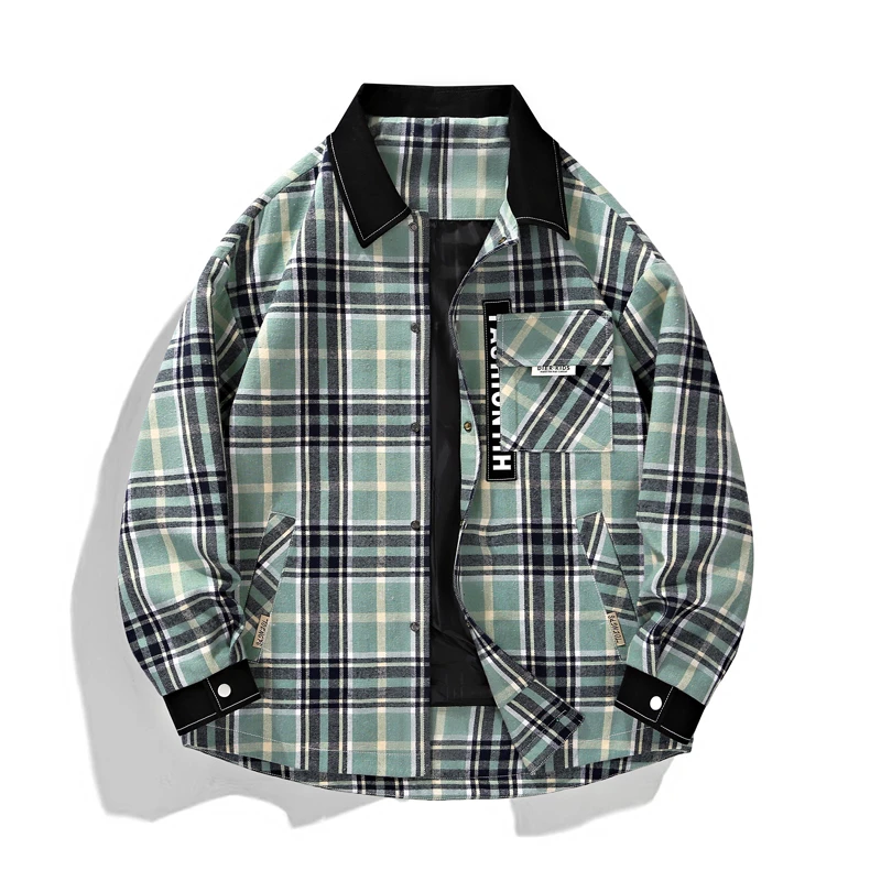 外套男款春秋季潮流百搭新款小香风情侣衬衫美式休闲青年外套夹克