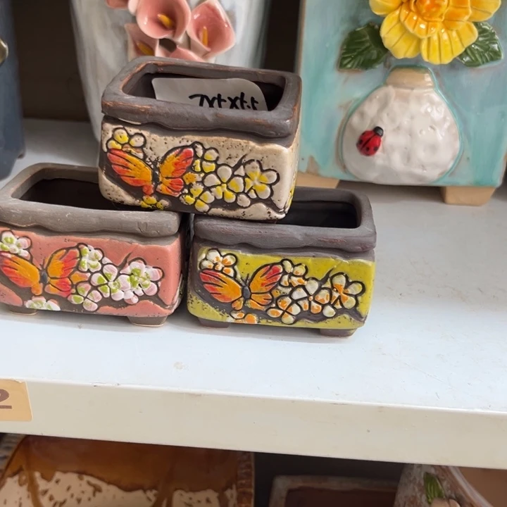 紫砂花盆粗陶材质多肉花盆