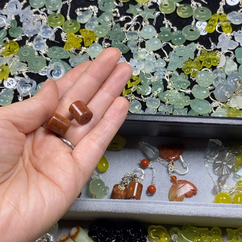 【闪购商品】蛇纹石玉挂件耳饰耳环项链未镶嵌重**梦