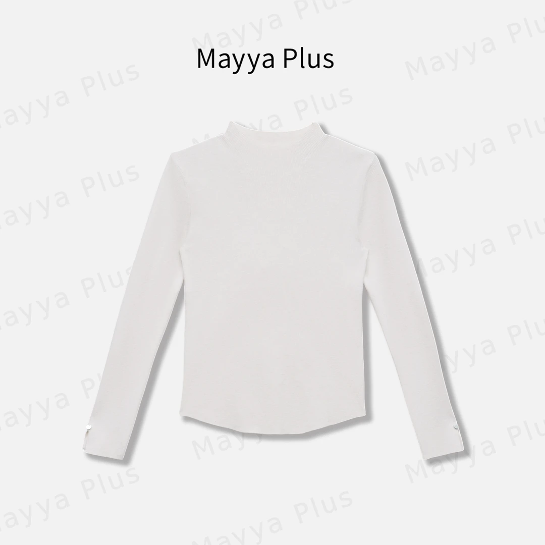 【温度曲线】Mayya Plus麦芽定制显瘦流光风针织打底衫T恤32546092