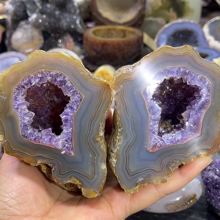 珠宝半成品未镶嵌水晶紫晶聚宝盆