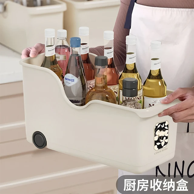 (蛇年限定花开富贵款)锅具收纳盒多功能收纳调料厨房整理