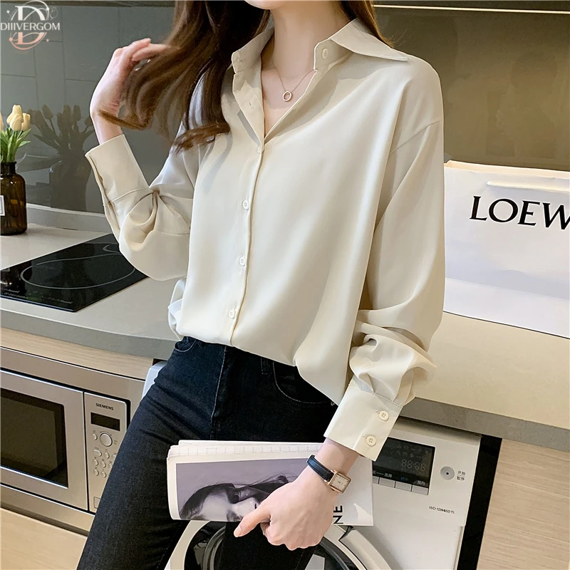 免烫抗皱缎面衬衫女长袖高级感盐系纯色衬衣春秋冬2025年新款上衣