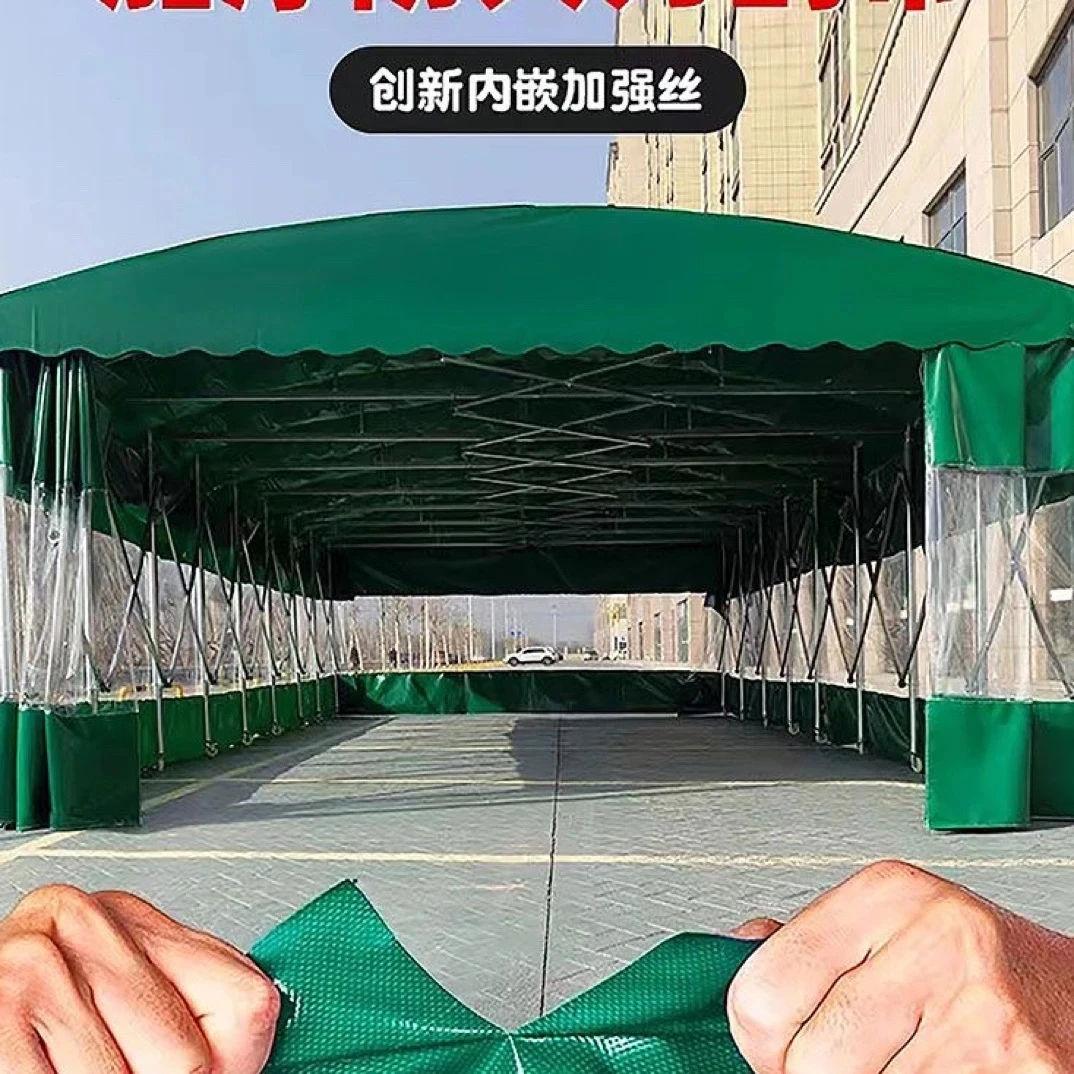 大型推拉雨棚可移动伸缩仓库棚宵夜大排档帐篷大型仓库活动遮阳