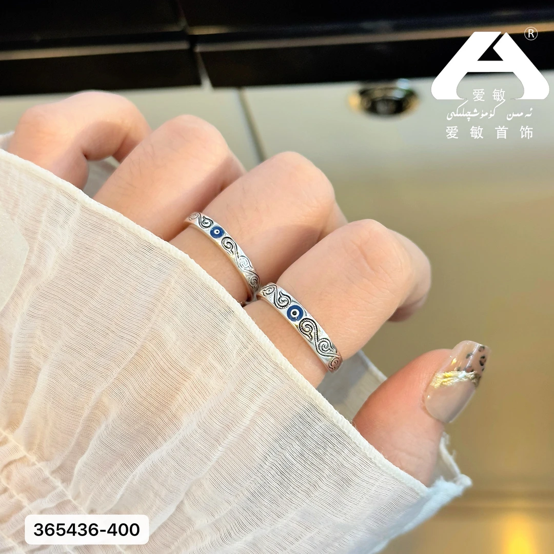 足银仿珍珠戒指 爱敏首饰戒指365436