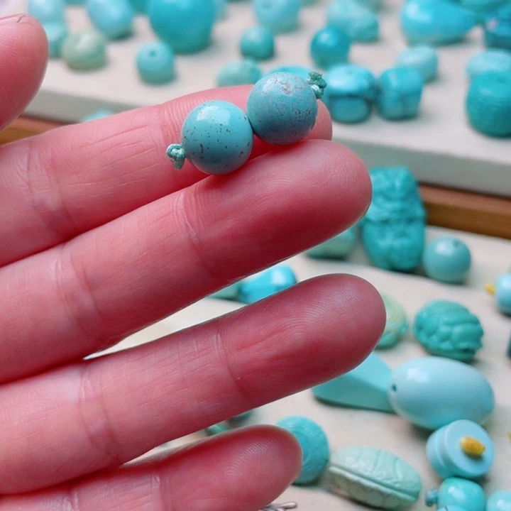 绿松石银S925镶嵌颈饰