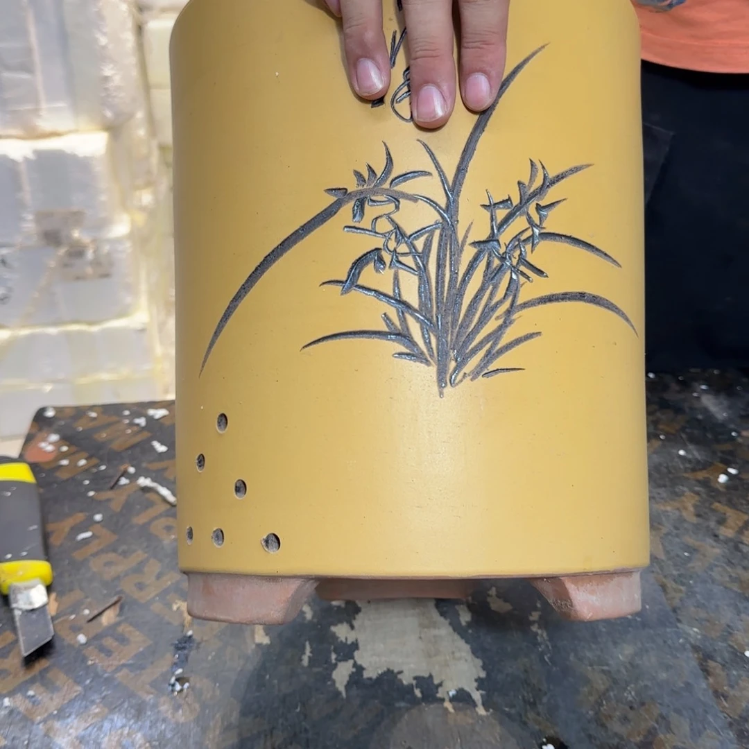 紫砂花盆口径17.20口径