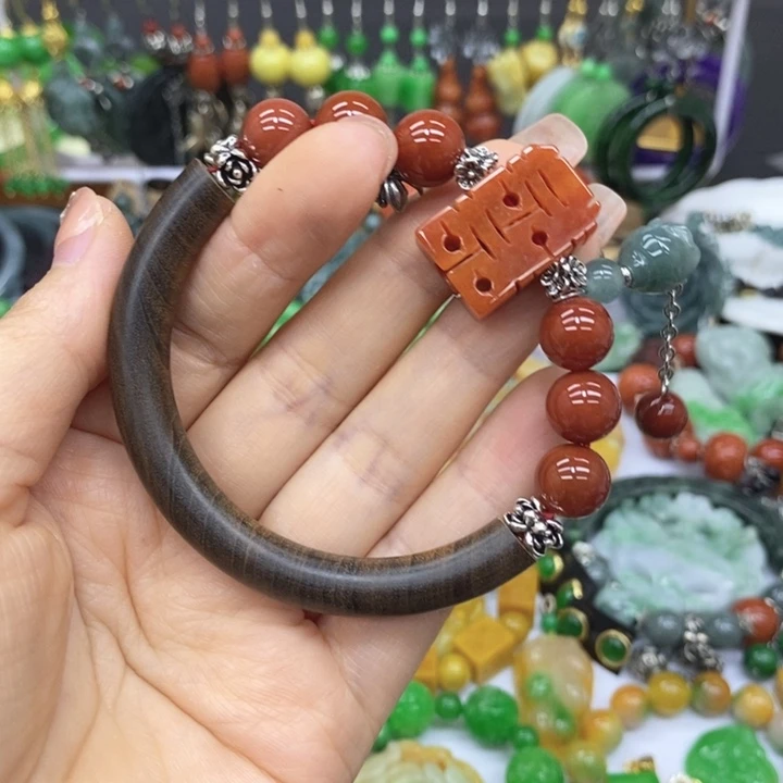 翡翠未镶嵌耳饰手链21