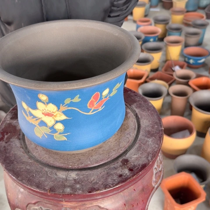 紫砂紫砂花盆24*17