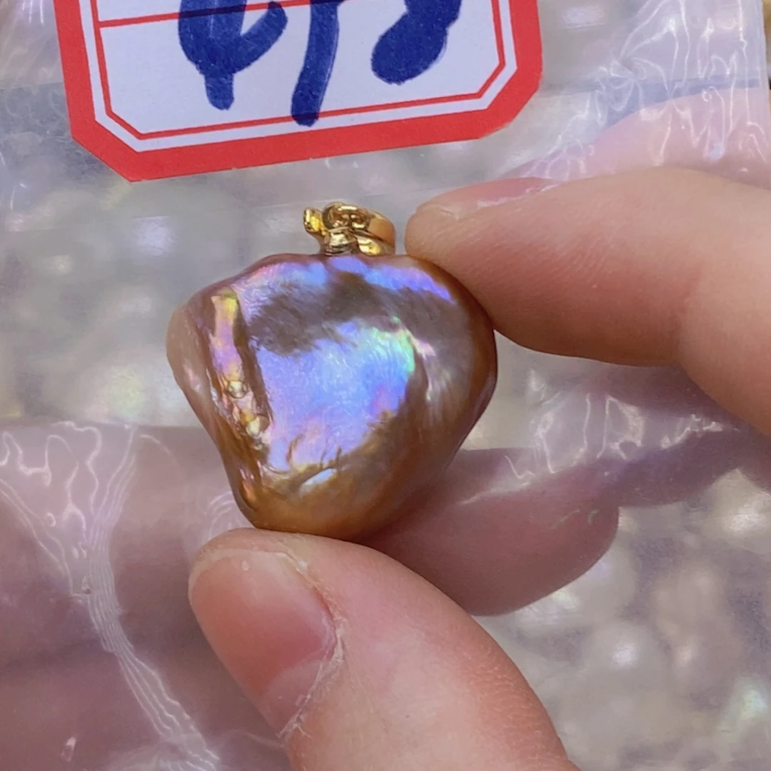 银S925镶嵌淡水珍珠吊坠