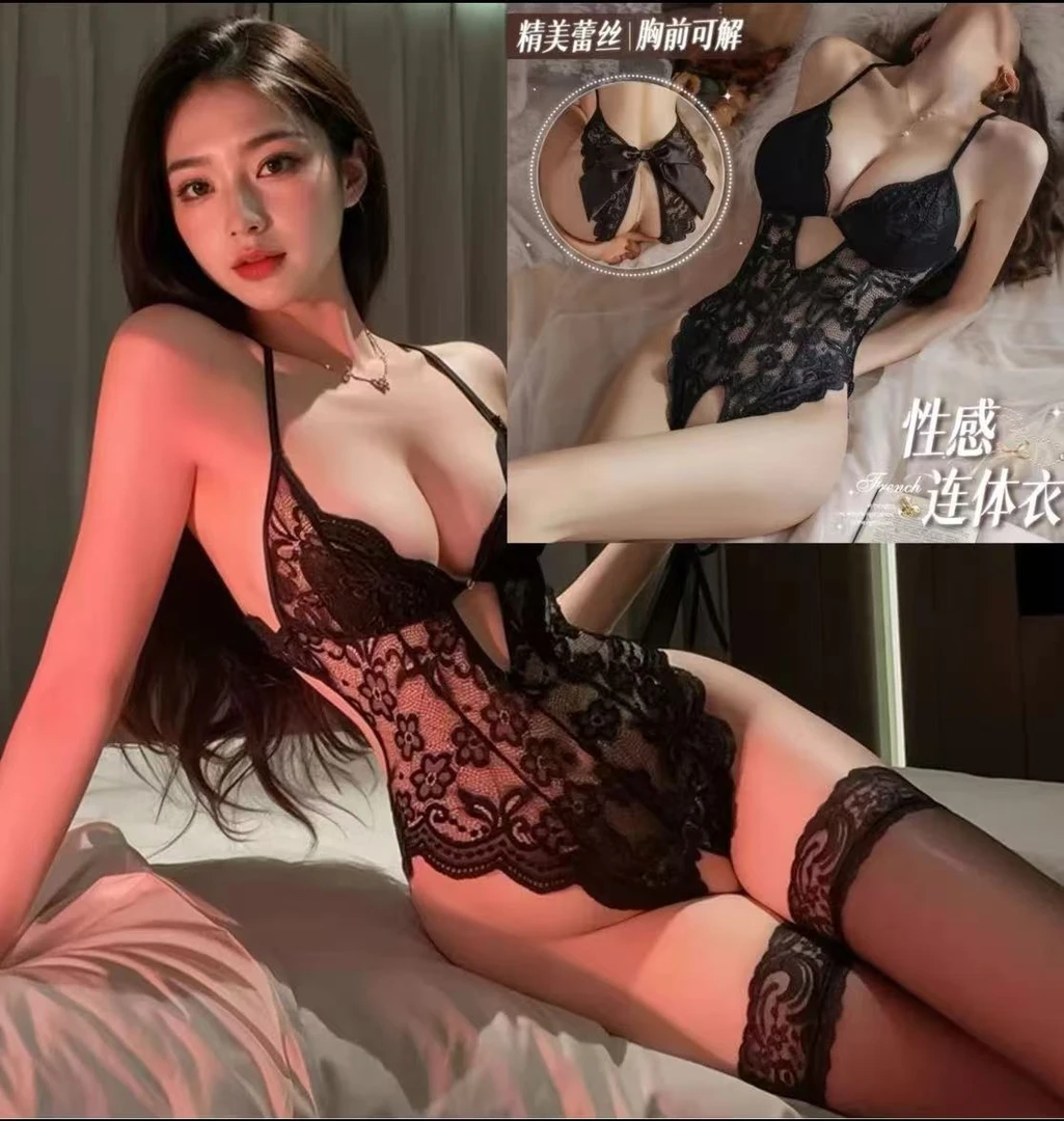 【做你的猫咪】80-160大码 浪漫砰然心动！性感蕾丝连体塑形聚拢睡衣