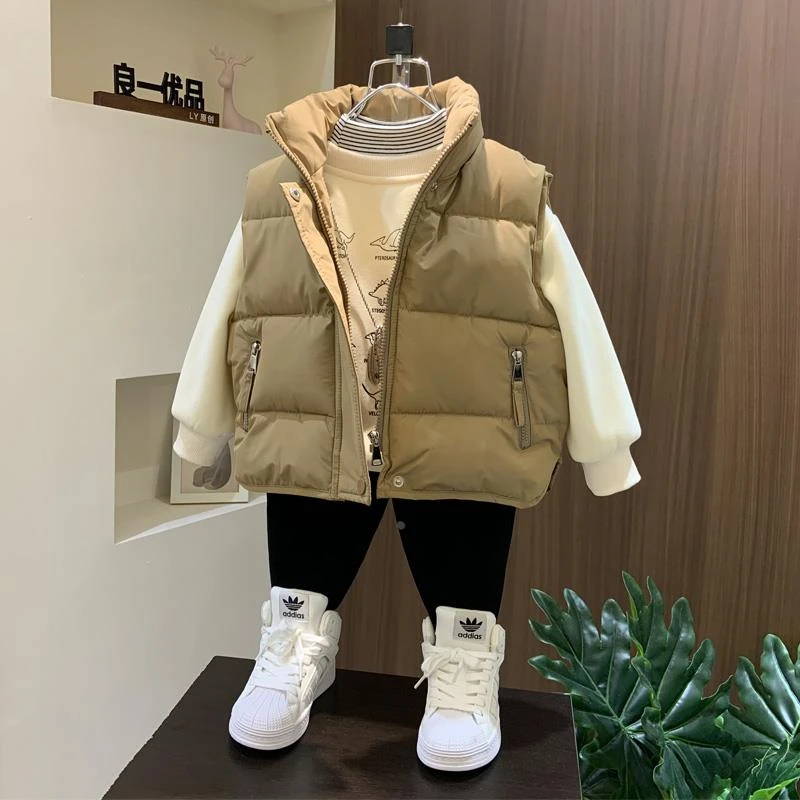 【商场撤柜】男童马甲2024新款儿童秋冬装外穿保暖背心宝宝冬季加