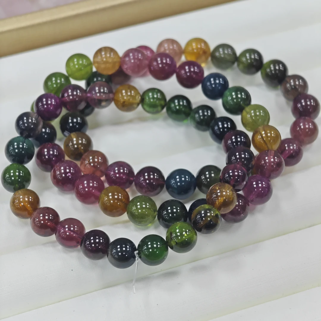 【书记甄选】天然碧玺单圈手链 多样性发一件 约8mm 5702XC