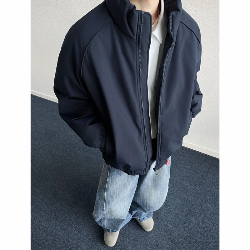 美式三防工装立领夹克棉服男款冬季潮流宽松百搭教练情侣棉衣外套