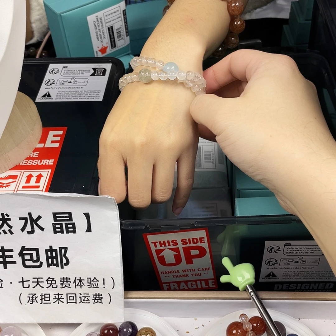 手串银S925镀金镶嵌水晶