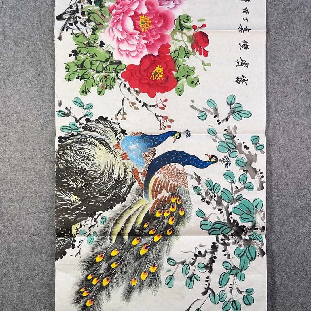 国画171 花鸟和蝴蝶等多种植物组成