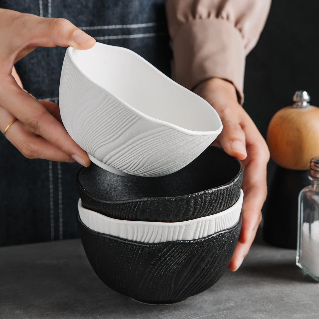 创意陶瓷米饭碗大碗水果沙拉碗早餐碗甜品碗燕麦碗家用简约餐具