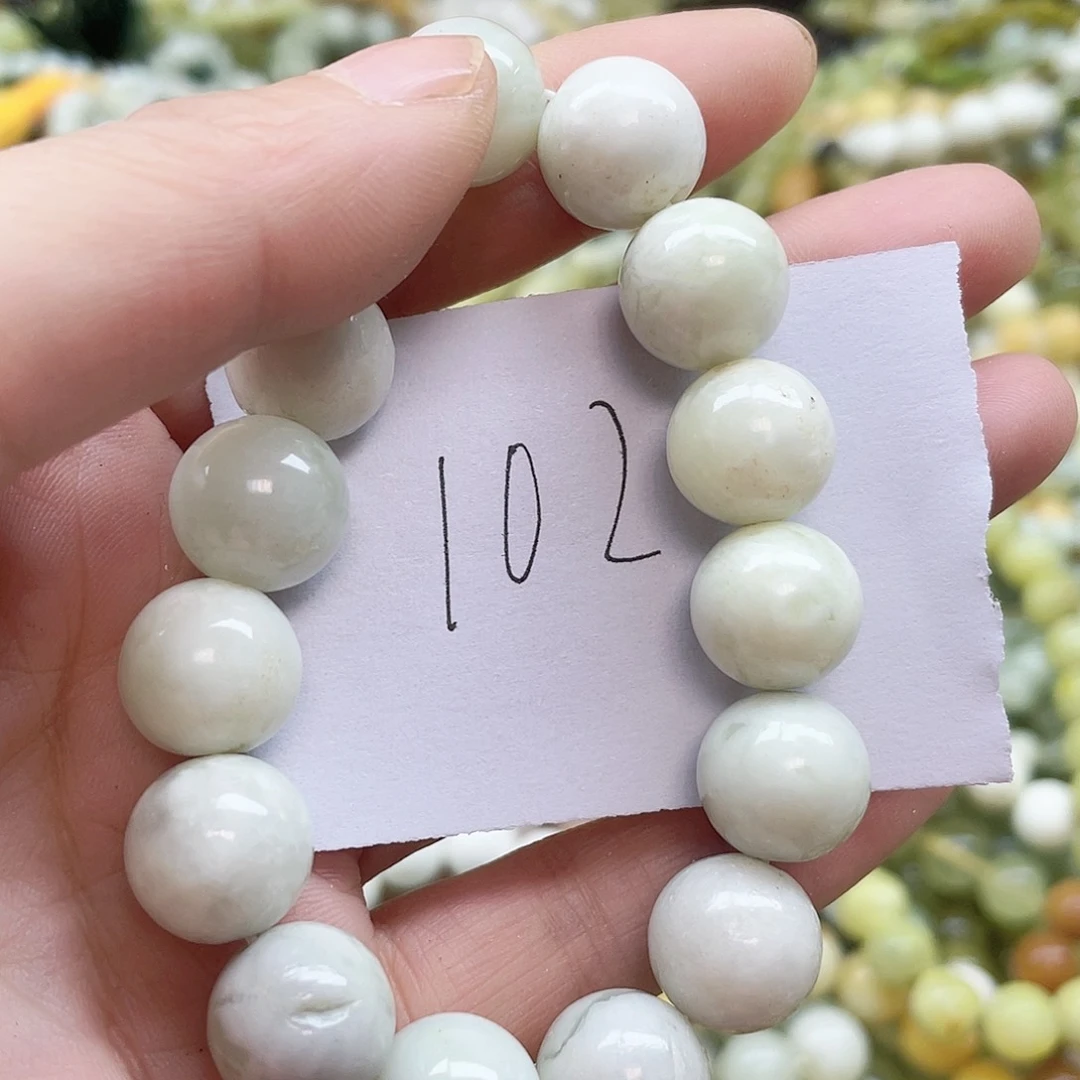 合金蛇纹石玉手链