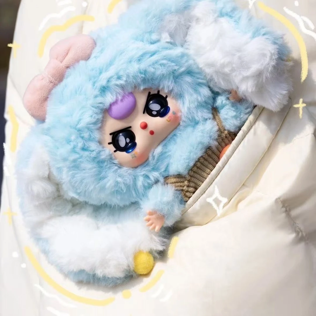正版娃三岁BabyThree马卡龙小小兔二代毛绒潮玩摆件盲盒公仔挂件