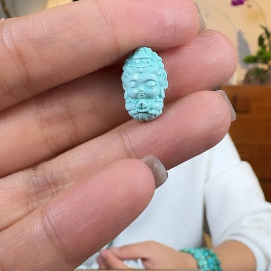 绿松石未镶嵌挂件