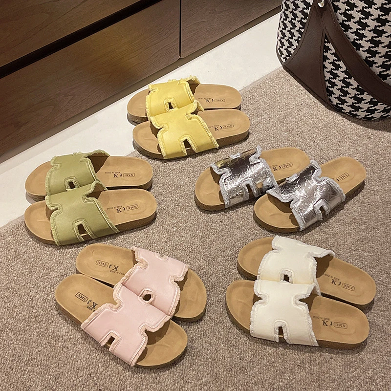 网红拖鞋女2025夏季新款韩版外穿度假沙滩一字拖平底凉拖鞋女ins