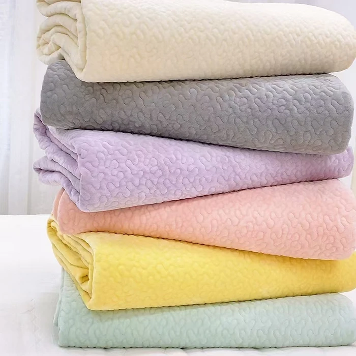 【四季能用】轻奢风纯色宝宝绒全棉床盖双面两用多功能保暖床盖