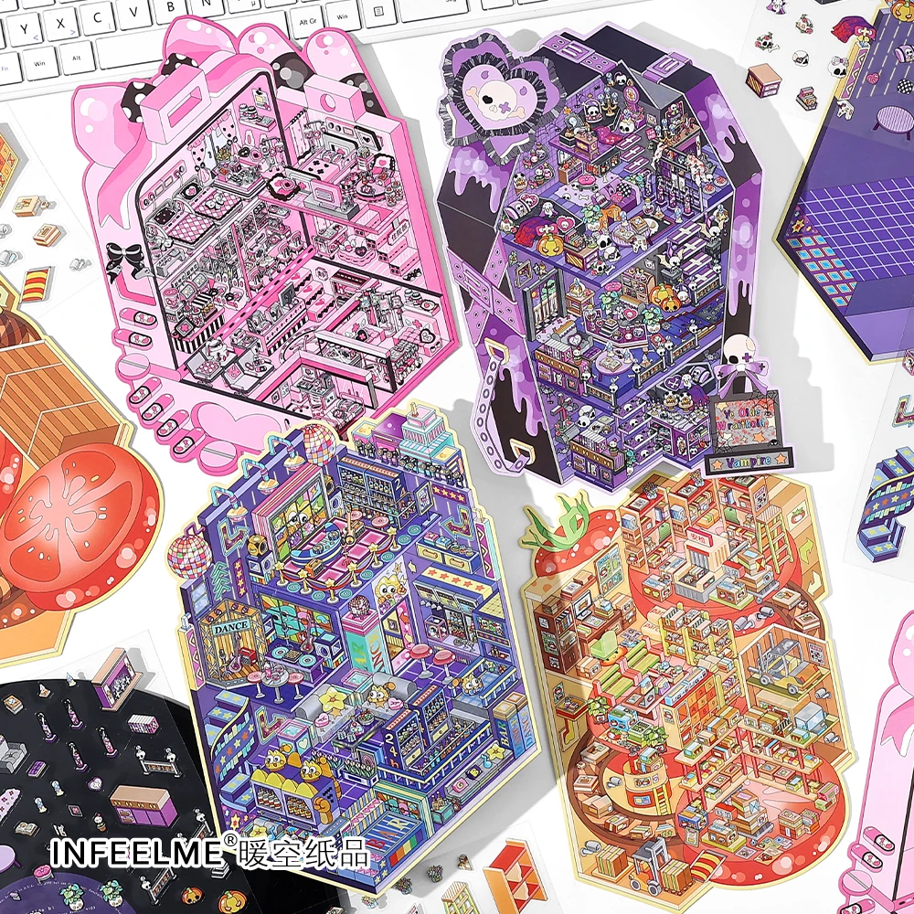 Infeel.Me今日营业中第十四弹甜心诊所造景贴纸微缩堆叠3d立体diy