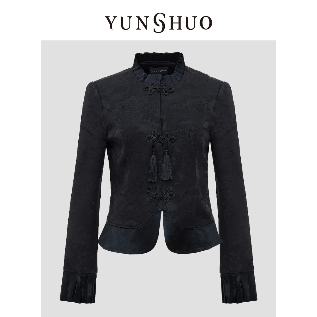 YUNSHUO允硕2024新品时尚百搭休闲气质百搭新中式外套455458