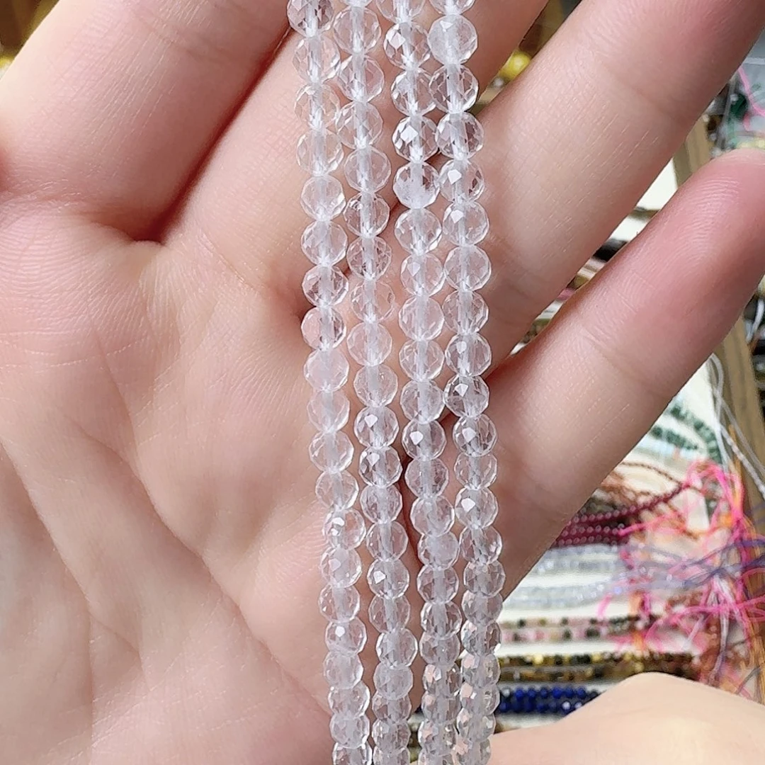 未镶嵌玛瑙/玉髓珠宝半成品卡4白水晶一条