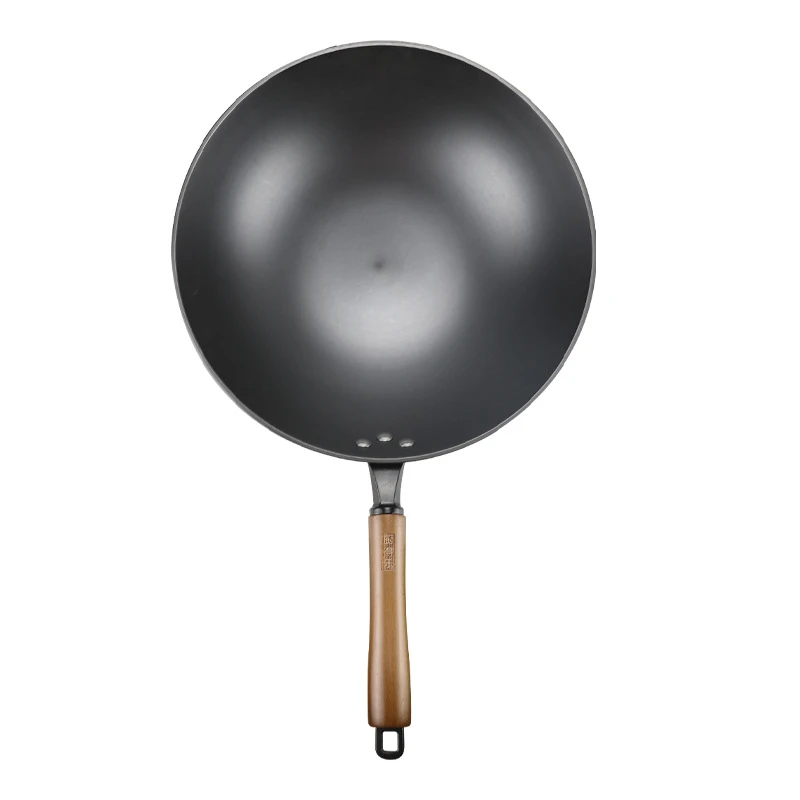 厨得乐中华老味道家用平底铸铁炒菜锅批发不粘锅燃气灶电磁炉通用
