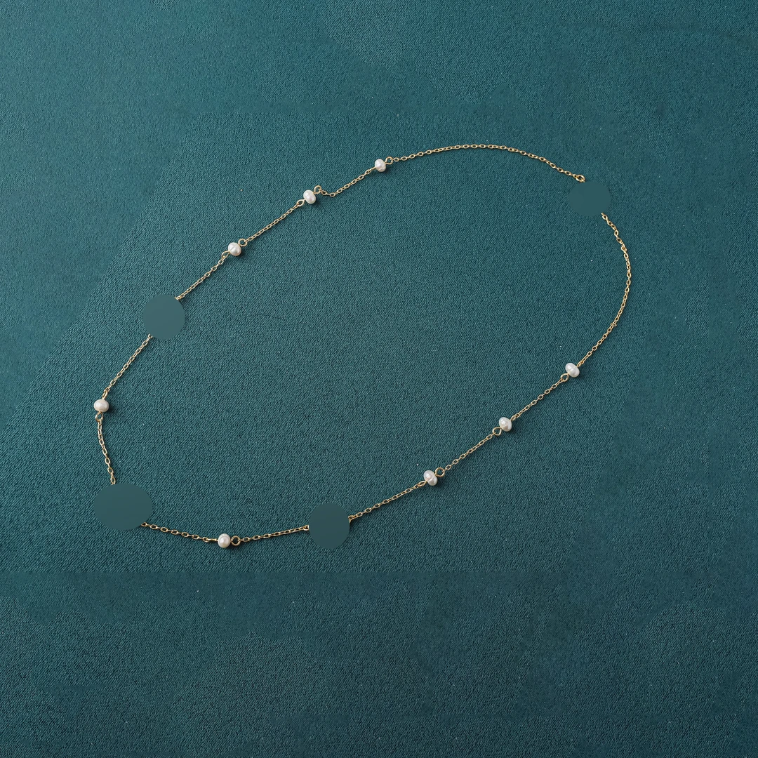 铜合金仿珍珠项链 244053-精致气质小众百搭冷淡风清新简约颈链锁