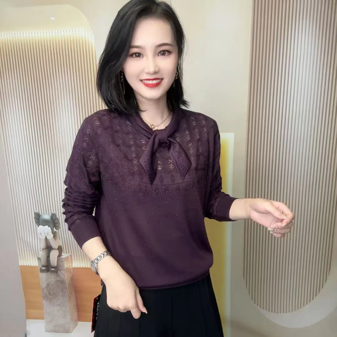 8815鹿鹿子严选高品质秋季新款针织长袖美衫百搭洋气气质打底衫