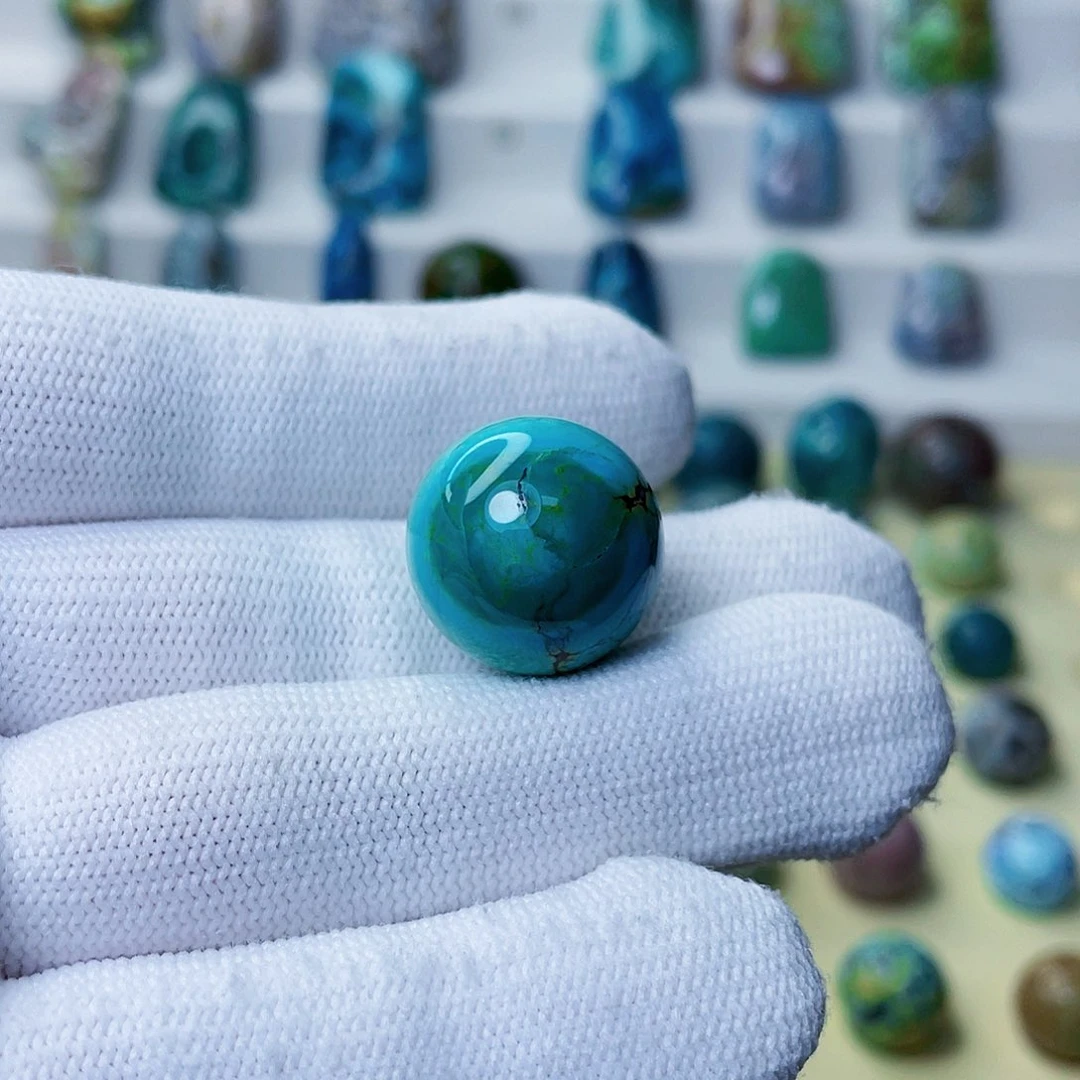 绿松石未镶嵌圆珠19.4