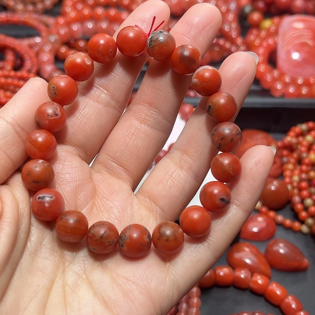南红玛瑙手链未镶嵌